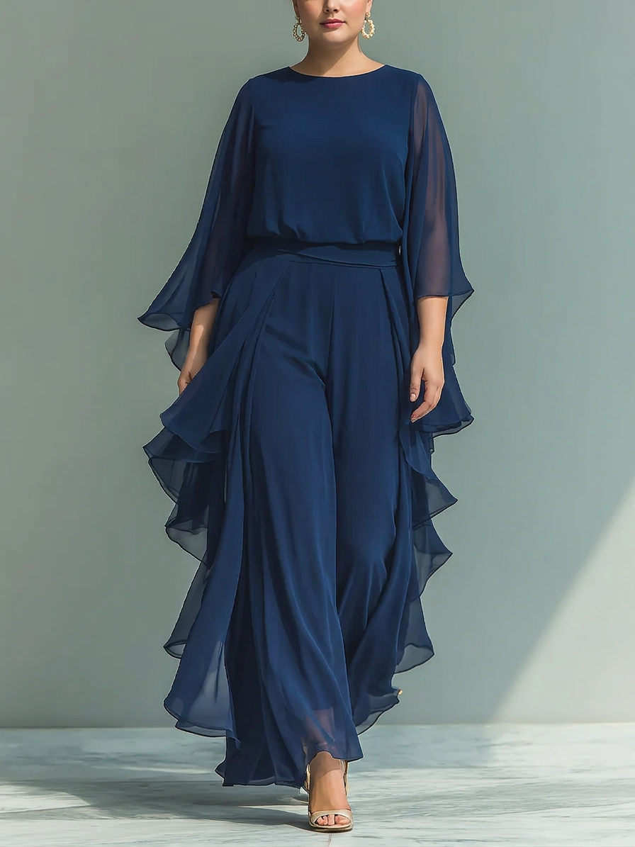 Lior | Elegant Flödande Kvällsbyxdress