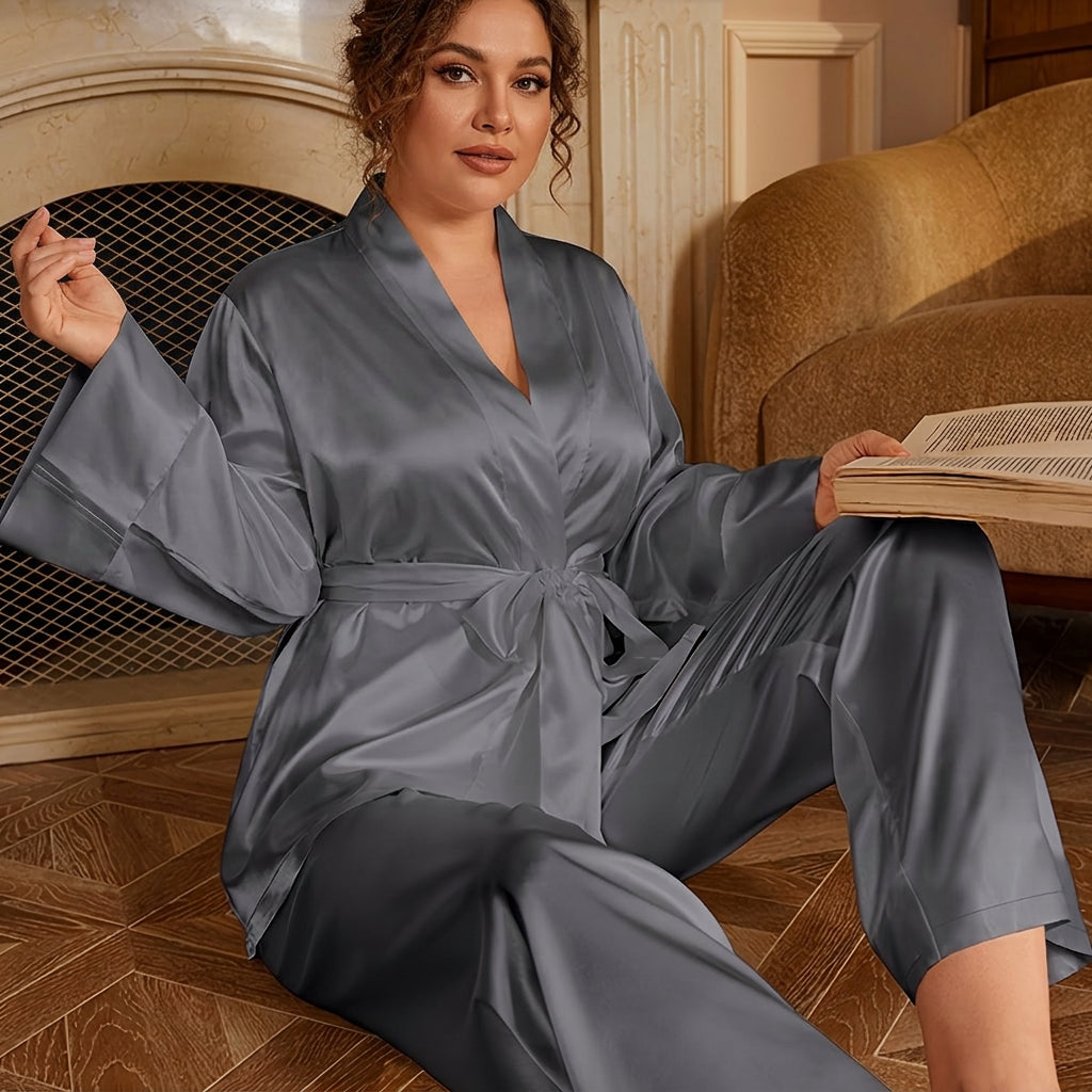 Mable | Eleganta Morgonrock &amp; Pyjamas Set