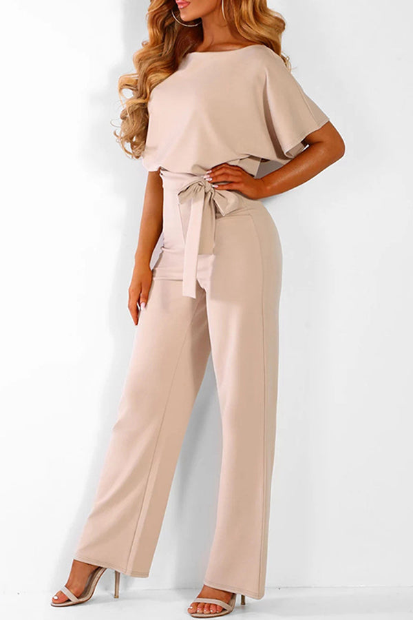 Cassia - Sommar knytning kortärmad jumpsuit