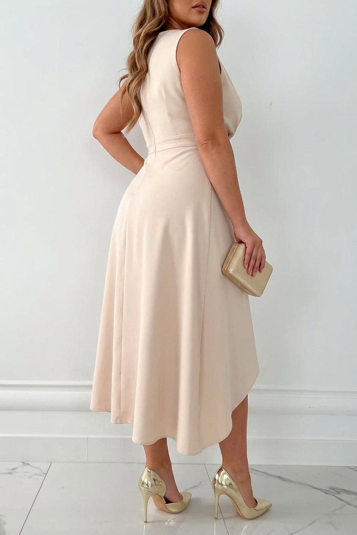 Persephone - Midi Wrap Klänning med V-Hals