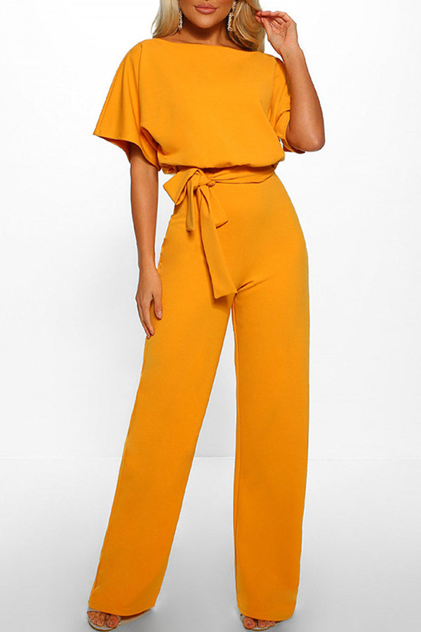 Cassia - Sommar knytning kortärmad jumpsuit