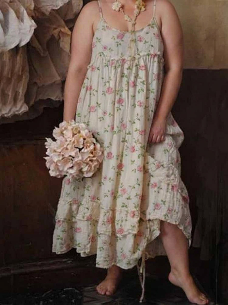 Selma Blomma Maxi Klänning: Bekväm Elegans