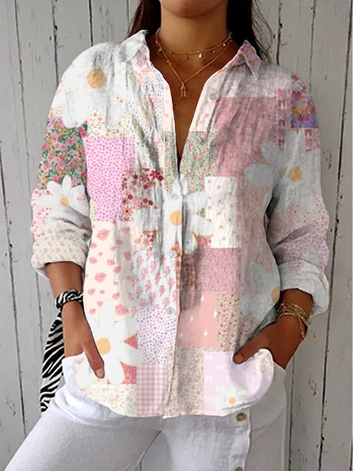 Aisha – Pastell Patchwork Blus