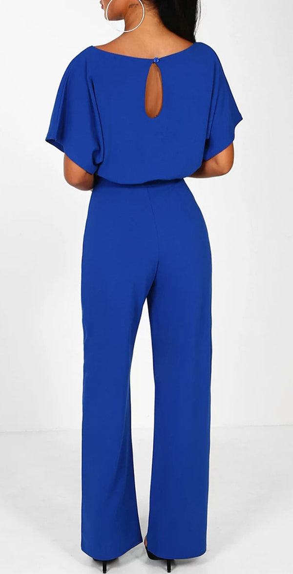Cassia - Sommar knytning kortärmad jumpsuit