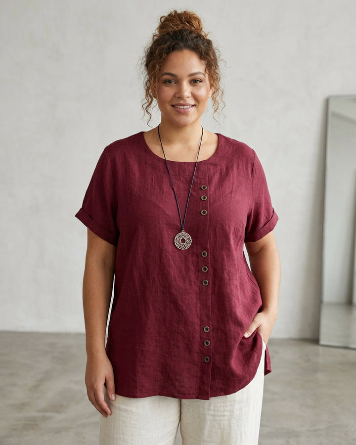 Sasha | Bekväm kortärmad blus