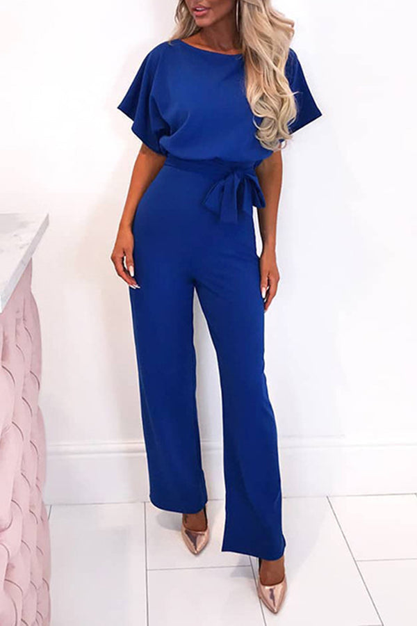Cassia - Sommar knytning kortärmad jumpsuit