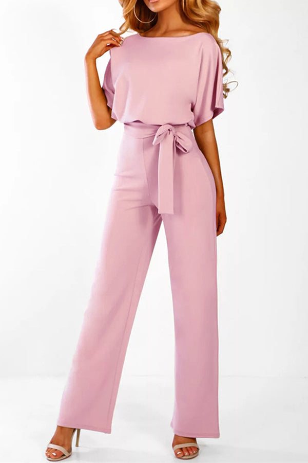 Cassia - Sommar knytning kortärmad jumpsuit