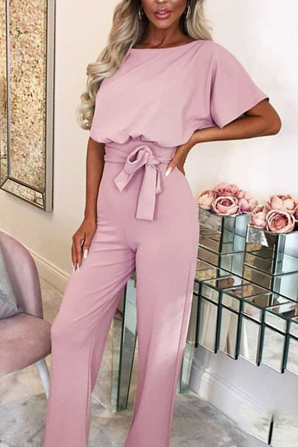 Cassia - Sommar knytning kortärmad jumpsuit