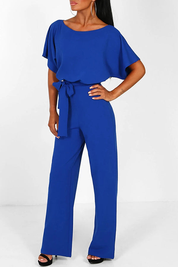 Cassia - Sommar knytning kortärmad jumpsuit