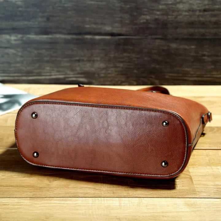 Katya - Vintage läder crossbody-väska