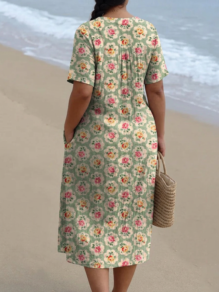 Rosalind - Vintage Blommig Klänning