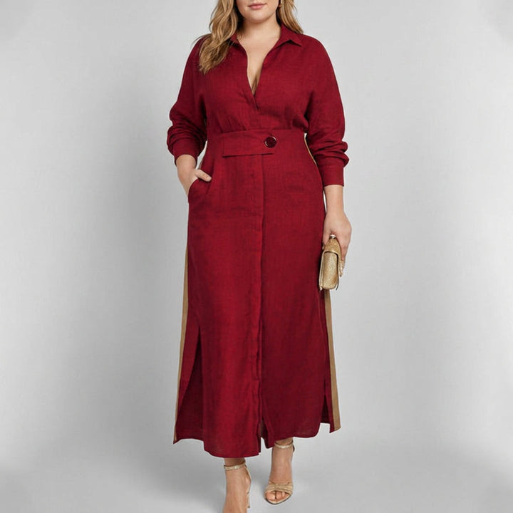 Wren Elegant Knytdress: Chic Pendling Långärmad Stil
