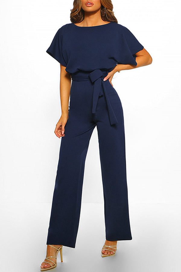 Cassia - Sommar knytning kortärmad jumpsuit