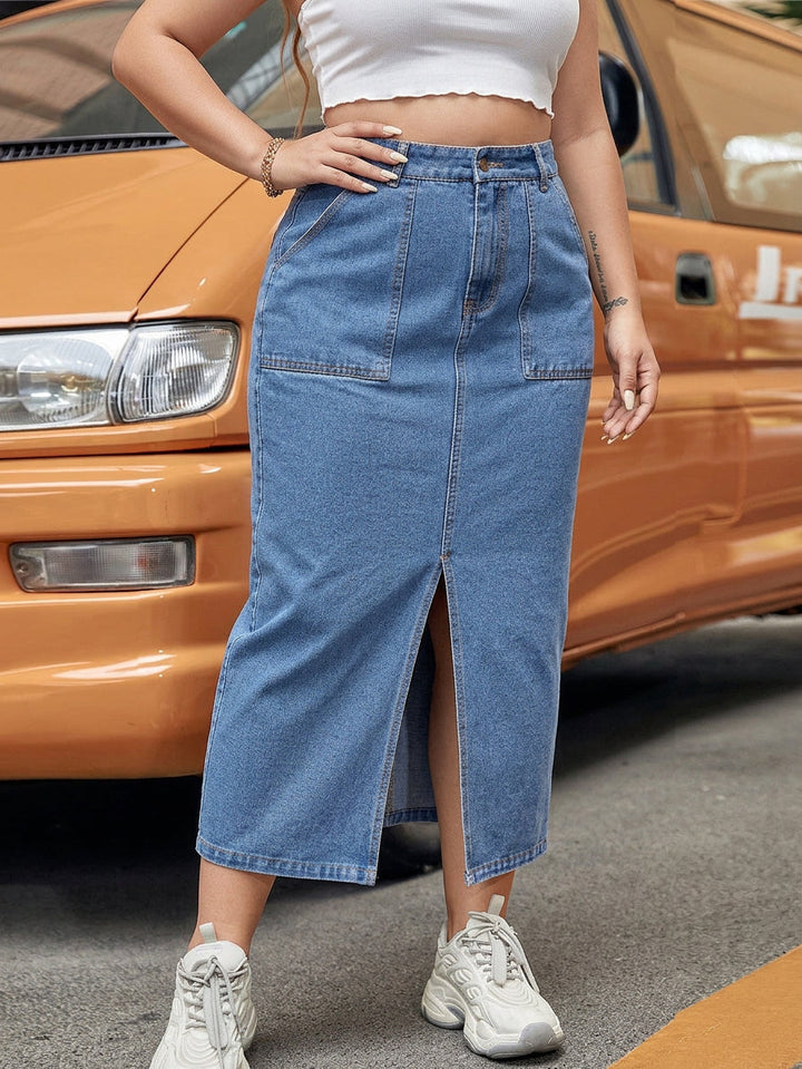 Nia Slit Denimkjol