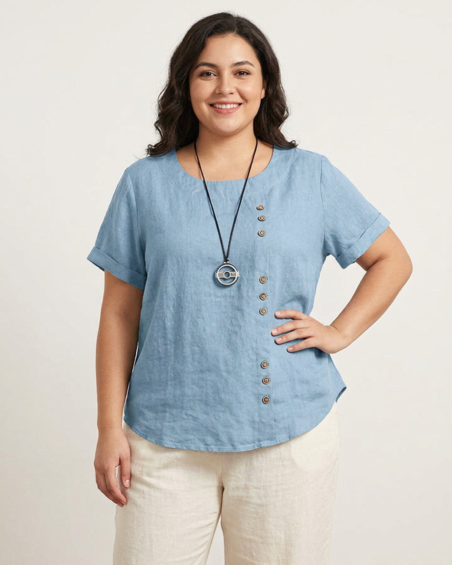 Sasha | Bekväm kortärmad blus