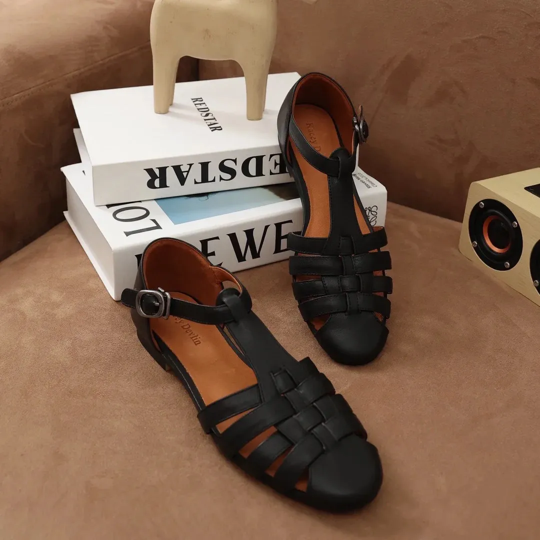 Bellamy | T-Bar Sandaler med Blockklack