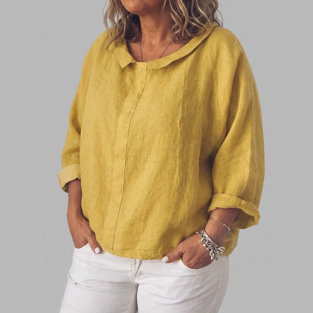 Monroe | Löst sittande blus med långa ärmar