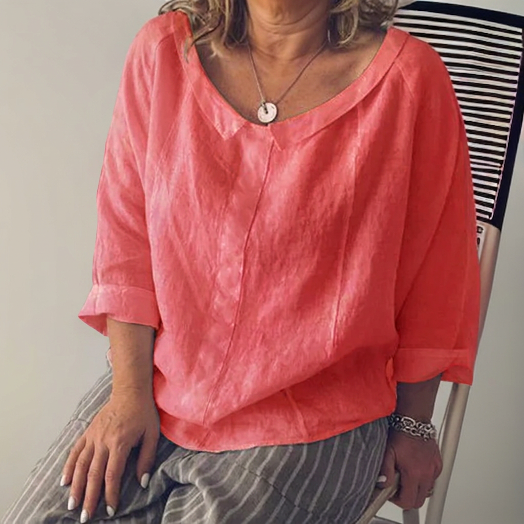 Monroe | Löst sittande blus med långa ärmar