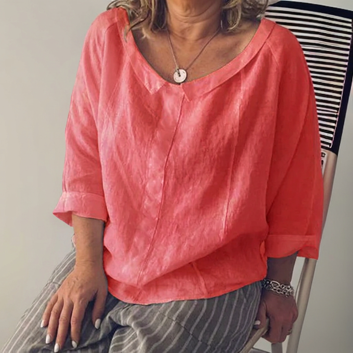 Monroe | Löst sittande blus med långa ärmar