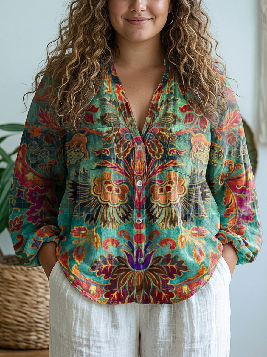 Rhea | Kvinnors Vintage Underbar Blommig Konsttryck