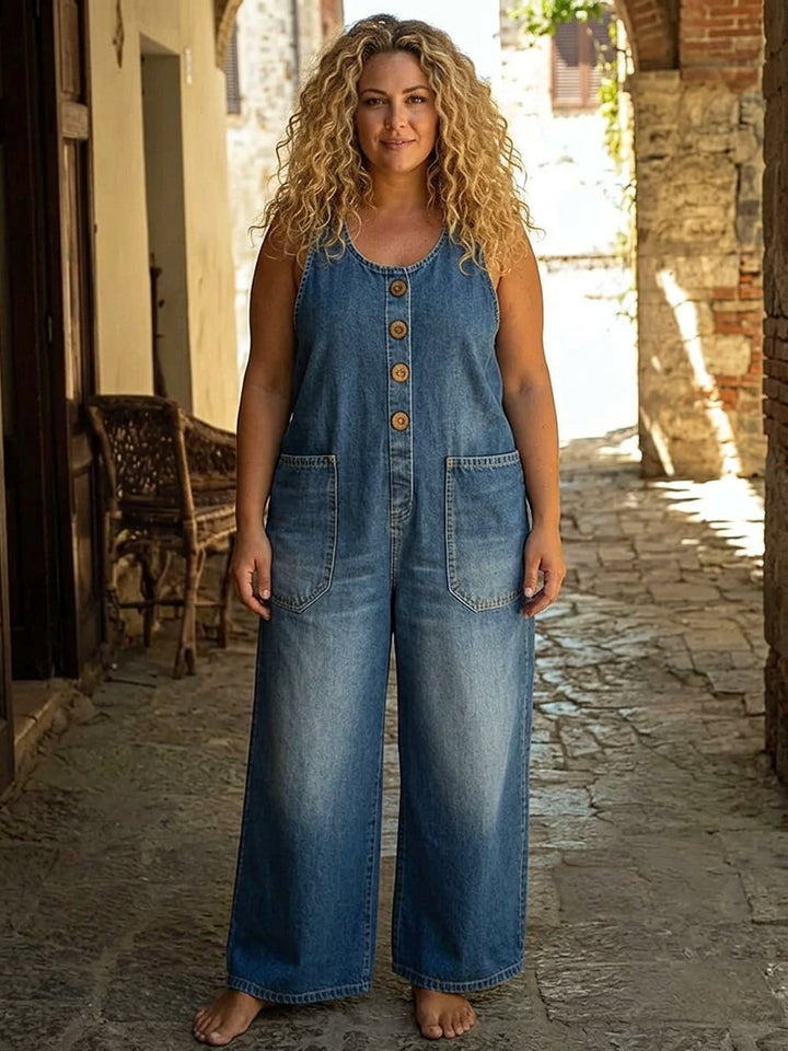 Lior | Vintage Tvättad Bomullsdenim Overall
