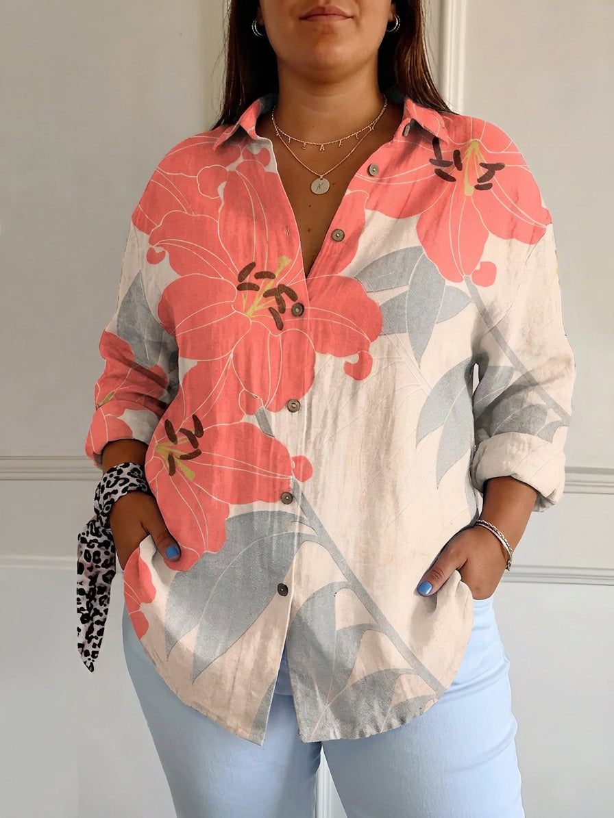 Opaline | Chic Blus med Lekfulla Tryck