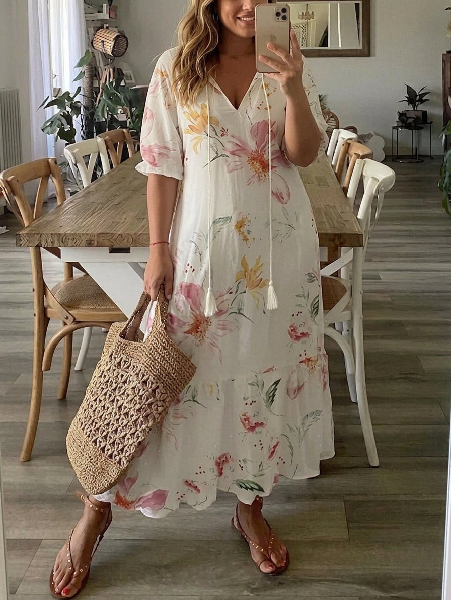 Rosalind - Boho Mag täckande Klänning
