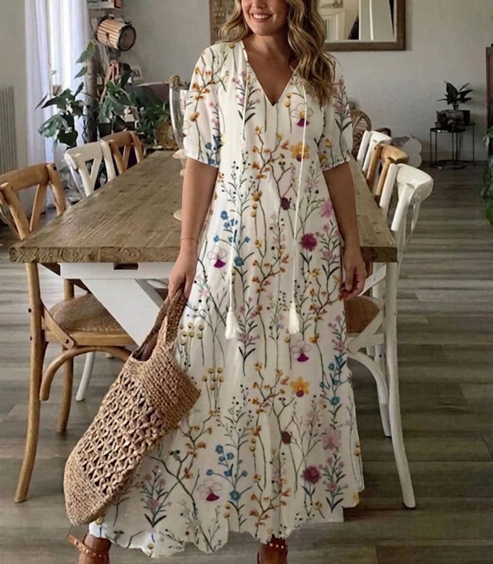 Rosalind - Boho Mag täckande Klänning