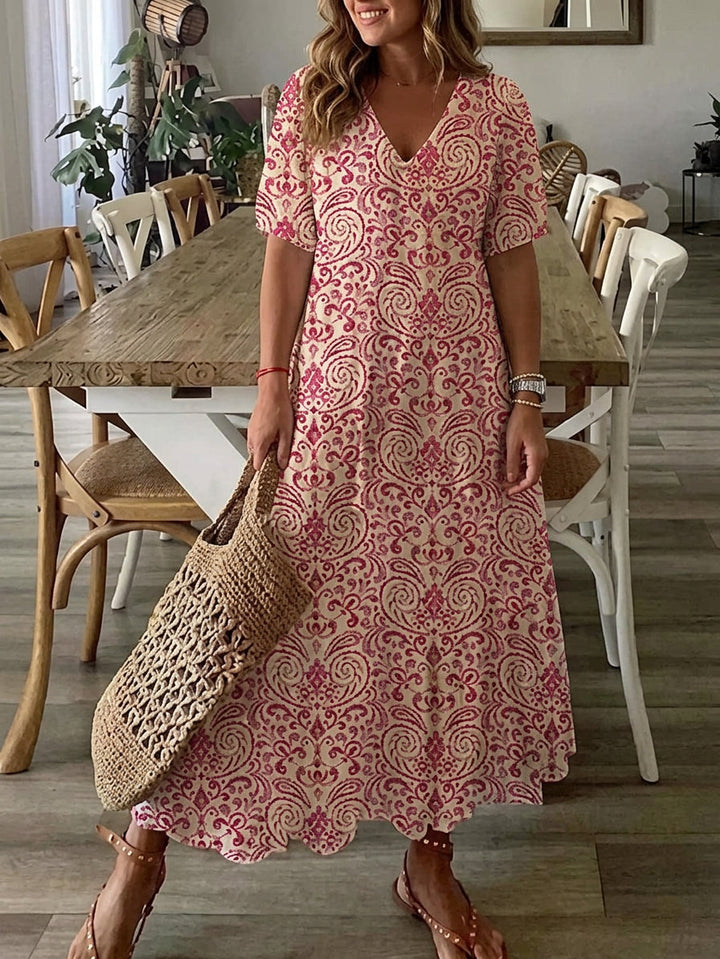 Rosalind - Boho Mag täckande Klänning