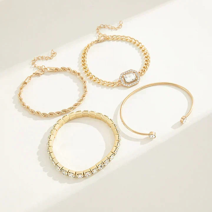 Yasmin Calvina Armband Set | Guld
